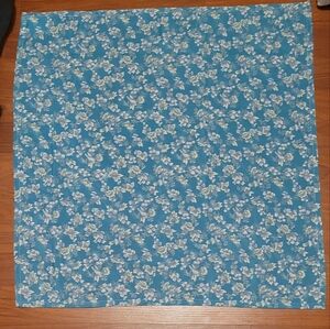 Darn Good Yarn Blue Floral Scarf